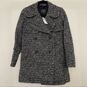 NWT Abercrombie & Fitch Wool-Blend Peacoat, Size XS